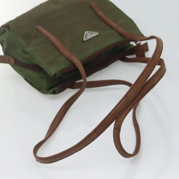 PRADA Shoulder Bag Nylon Khaki Auth 119570 - Picture 8 of 16